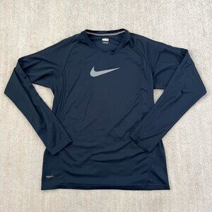 Nike Y2K 2009 Crewneck Blue FitDry Long Sleeve Active Shirt Top M